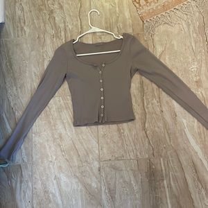 John Galt Purple Long Sleeve Top